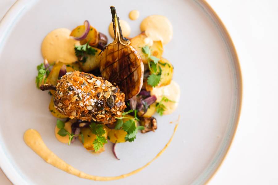 Fine Dining Frittierte Feige