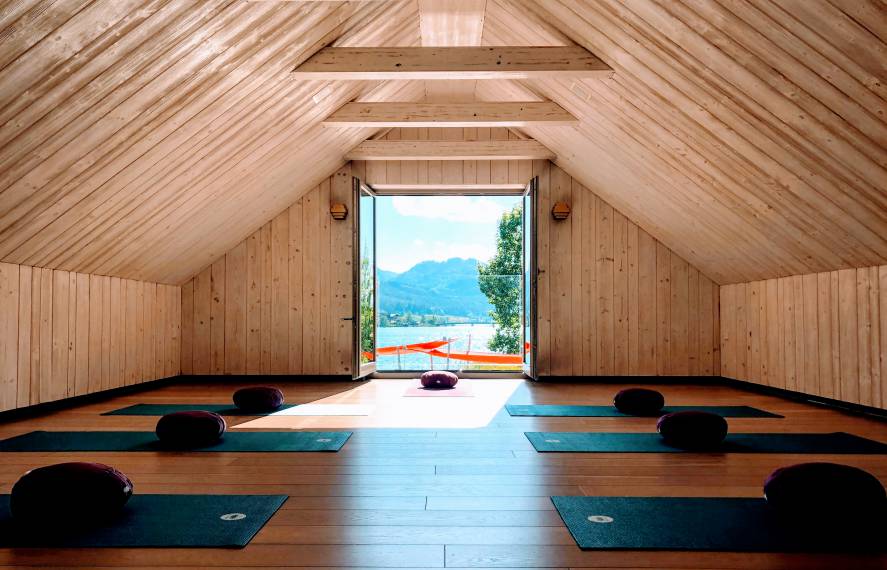 Yogaraum im Strandhotel am Weissensee