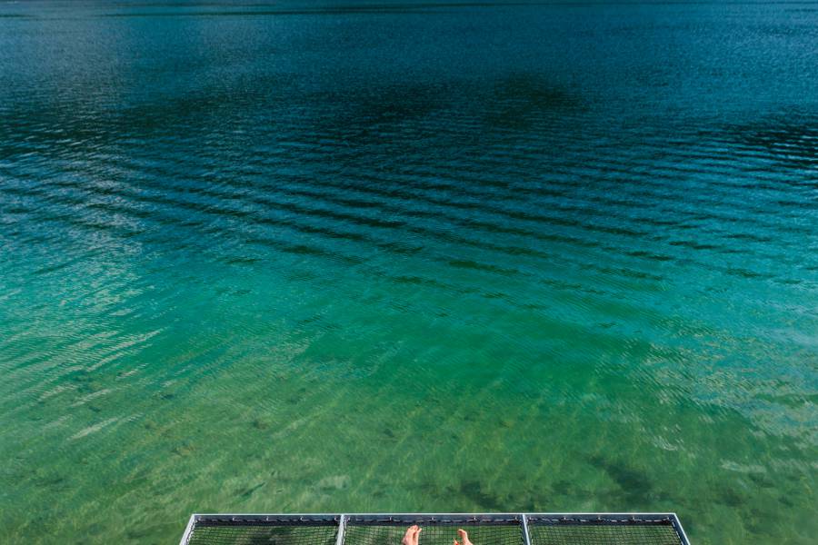 Crystal clear water of Weissensee