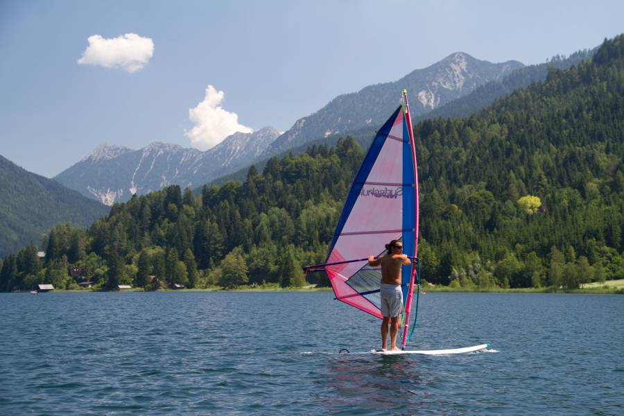 Surfen am Weissensee